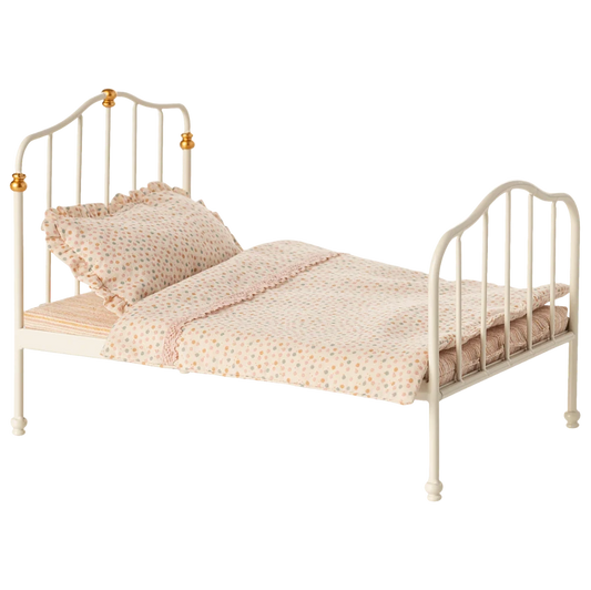 Maileg cama vintage ratinhos branco creme