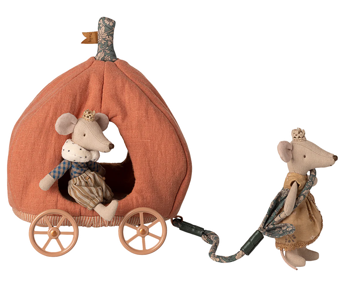 Maileg Pumpkin Carriage para Ratinhos – Carroça Abóbora (3+)