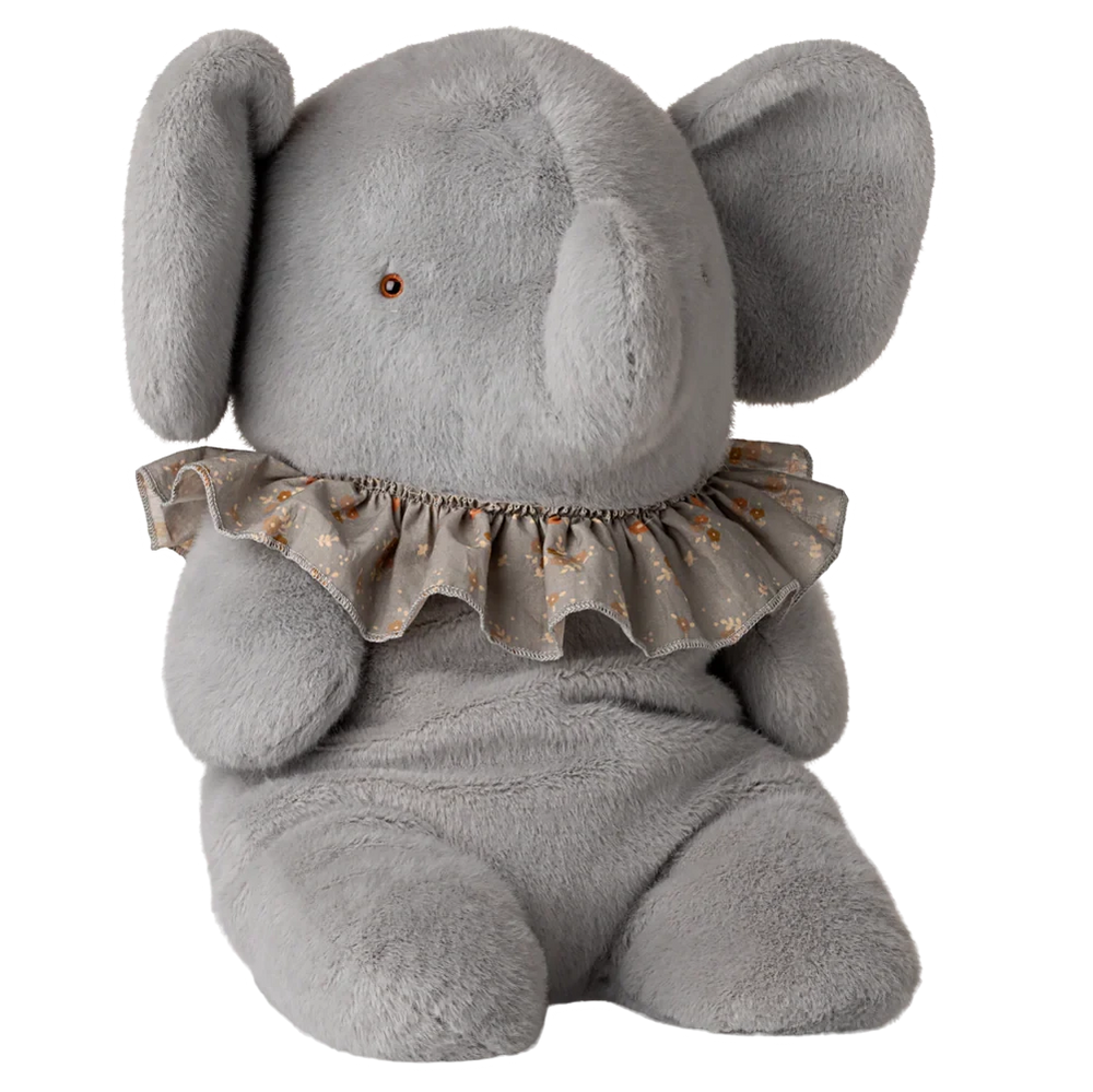 Elefante de Peluche Grande Azul/Cinzento