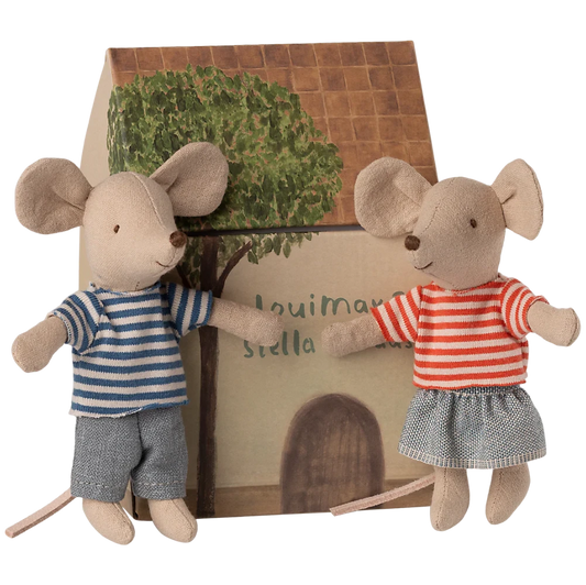 LouiMax e Stella – Ratinho Irmão mais novo e Ratinha Irmã mais nova – Maileg