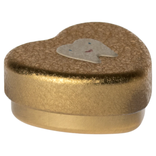 Mini Caixa Metal Dentes | Dourada