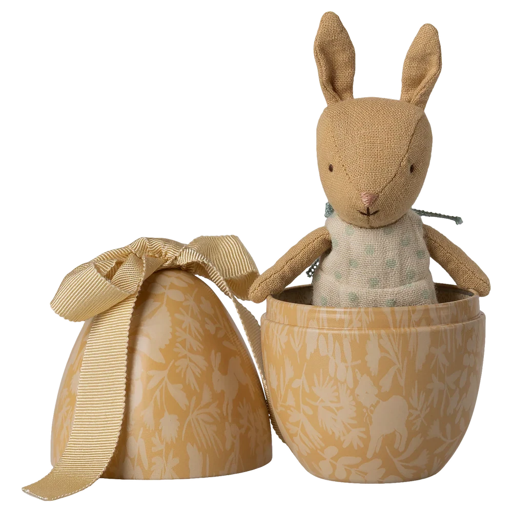 Ovo da Páscoa com Coelhinho Micro Amarelo Creme
