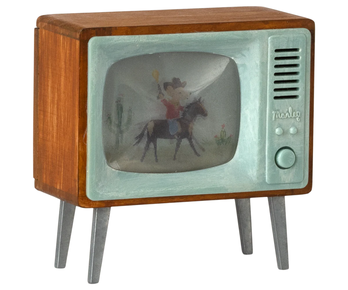 Televisão casa dos ratinhos Maileg madeira