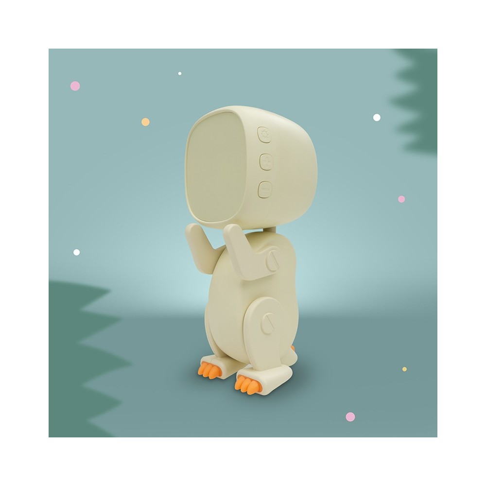 Despertador Infantil Robo Dino Branco Mary’s Recarregável