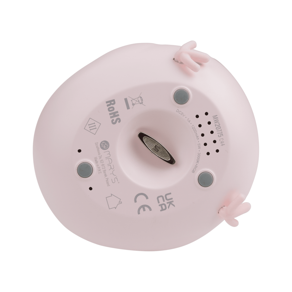 Caixa de Música com Luz de Presença Cavalo Rosa Recarregável