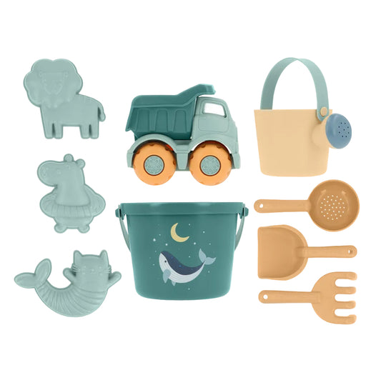Set brinquedos praia  Whale Teal Monneka bebé