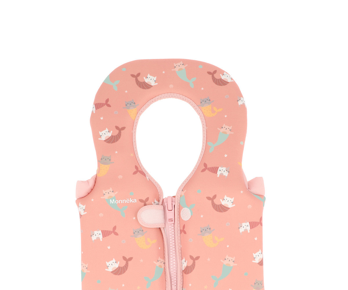 Colete flutuador Monneka Mermaid Cats 1–2 anos