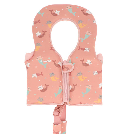 Colete flutuador Monneka Mermaid Cats 1–2 anos