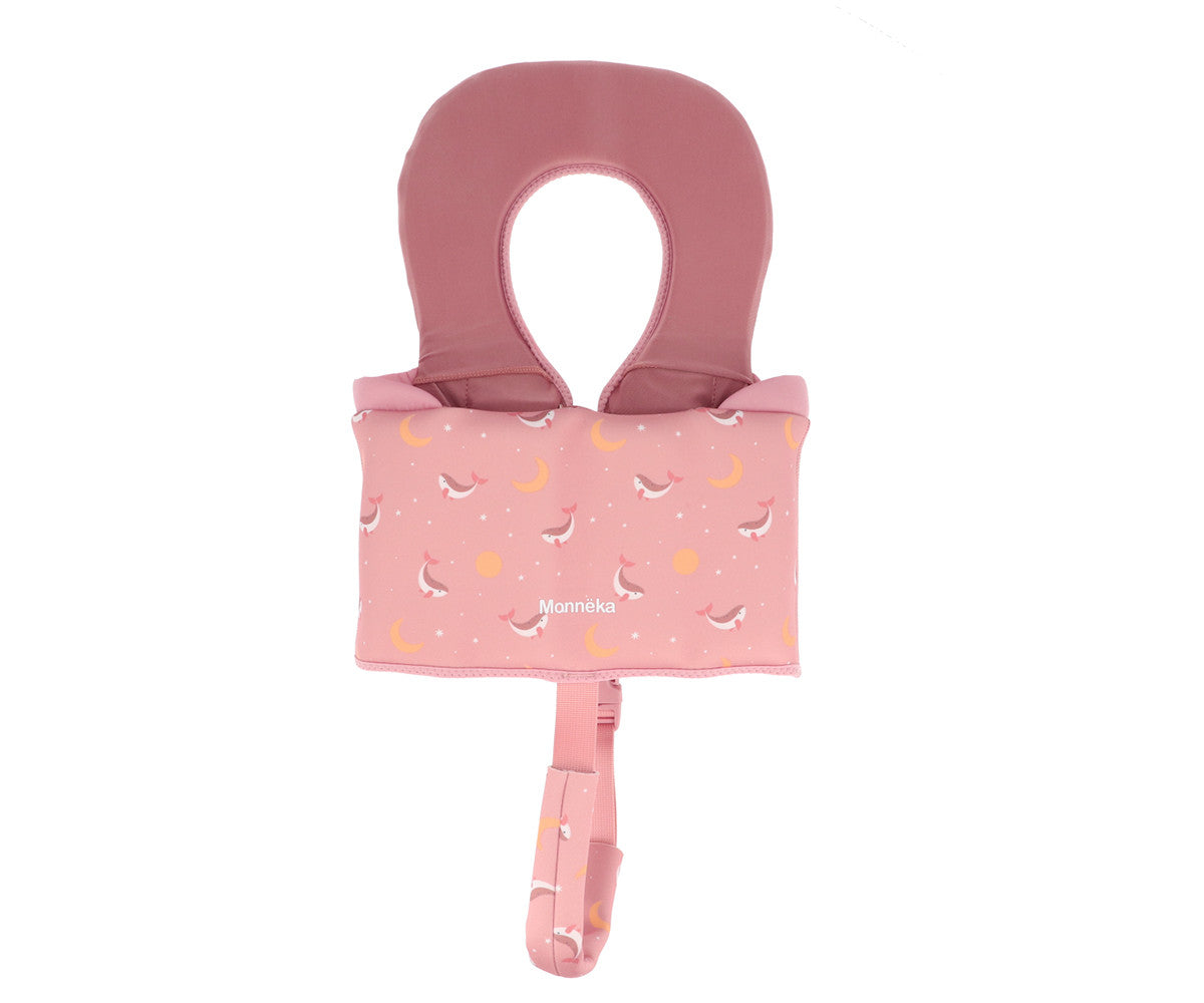 Colete flutuador Monneka Whale Pink  1–2 anos
