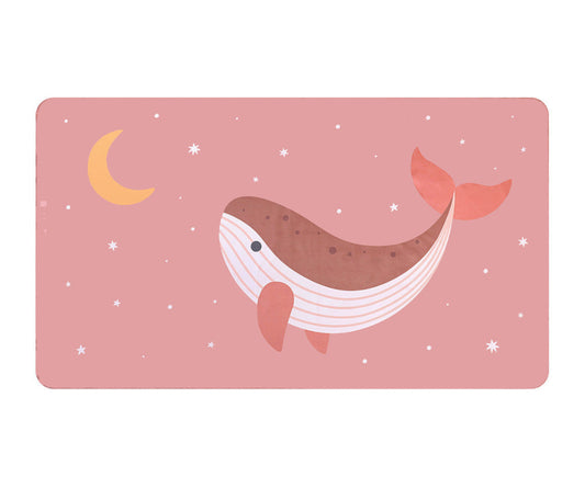 Toalha praia microfibra Whale Pink Monneka