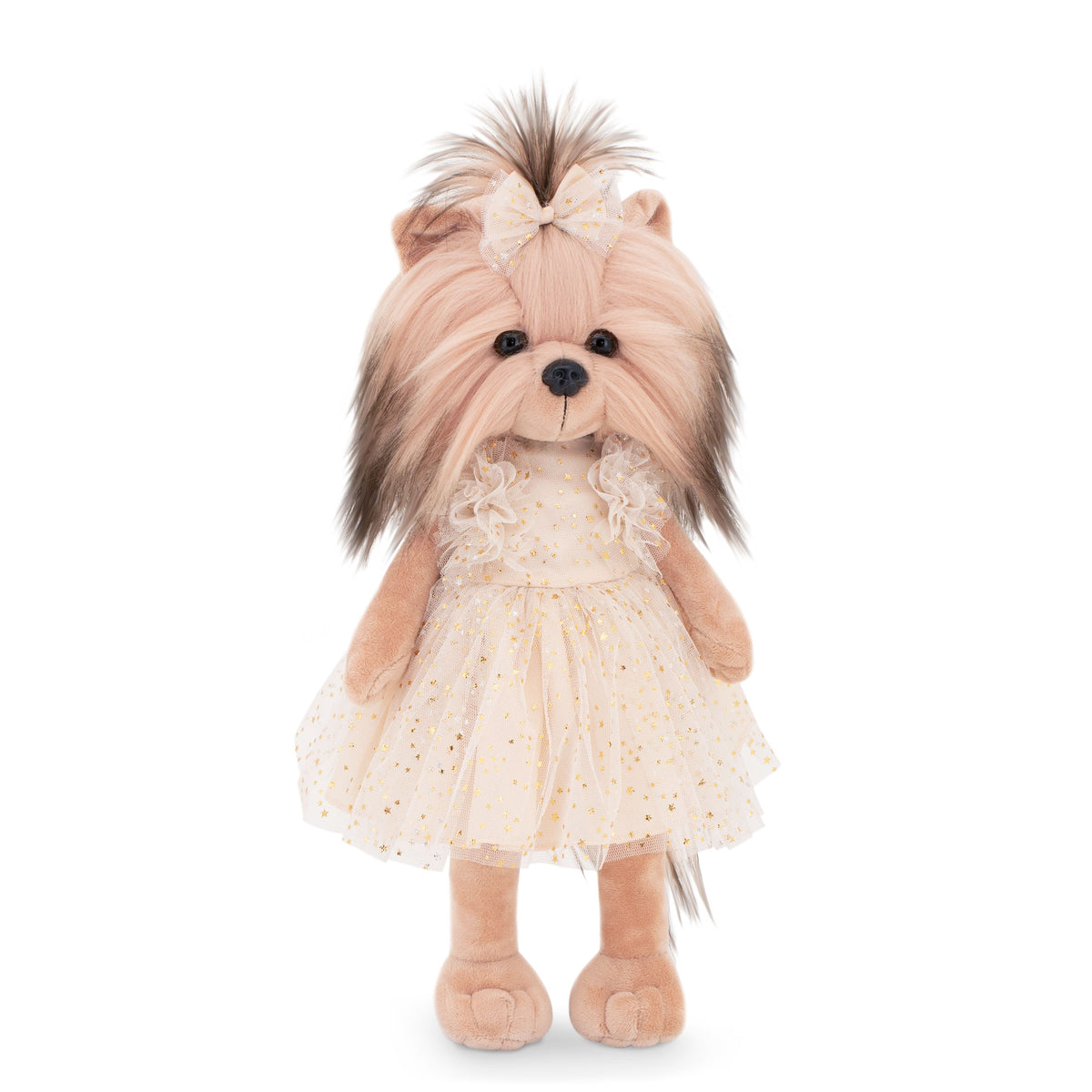Peluche Lucky Yoyo Starlight da Orange Toys, cadela branco pérola de 38 cm com roupa removível | orange-toys-peluche-lucky-doggy-branco-lollakids