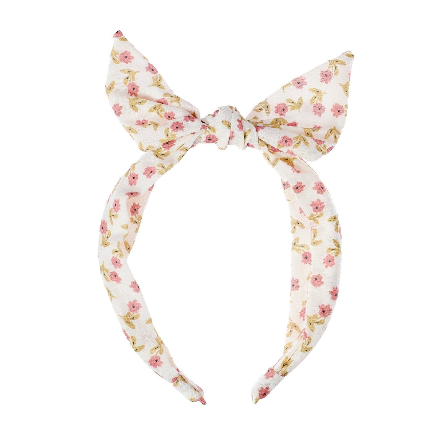 Elsie Tie Headband – Bandolete Infantil com Laço Floral e Estrutura em Plástico Reciclado