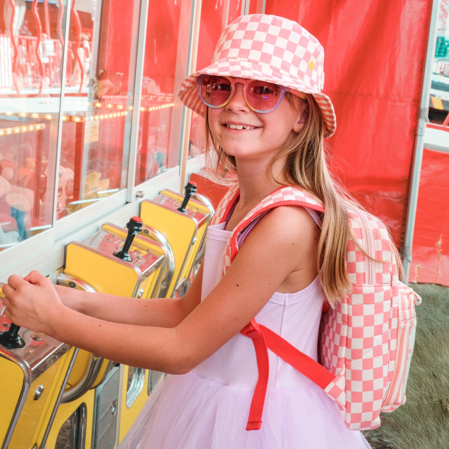 Chapéu Reversível Candy Stripe Criança 3–6 Anos