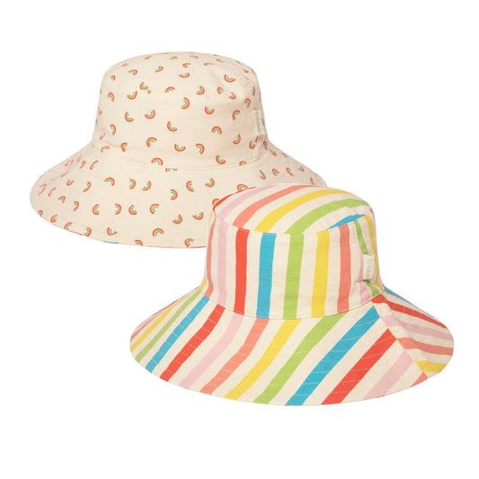 Chapéu Reversível Rainbow Stripe Criança 3–6 Anos