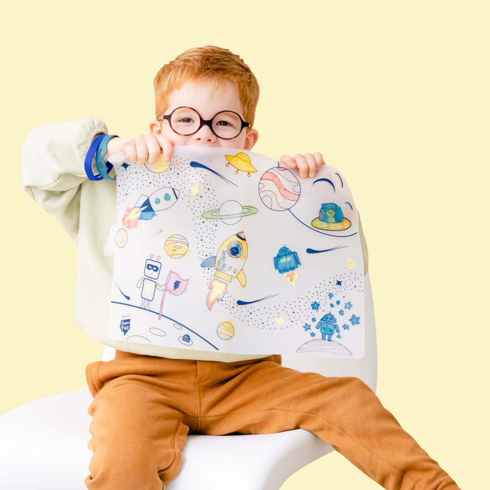 Tapete de Colorir Reutilizável Into Space – SuperPetit | Lolla Kids