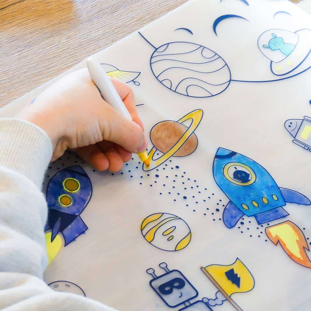 Tapete de Colorir Reutilizável Into Space – SuperPetit | Lolla Kids