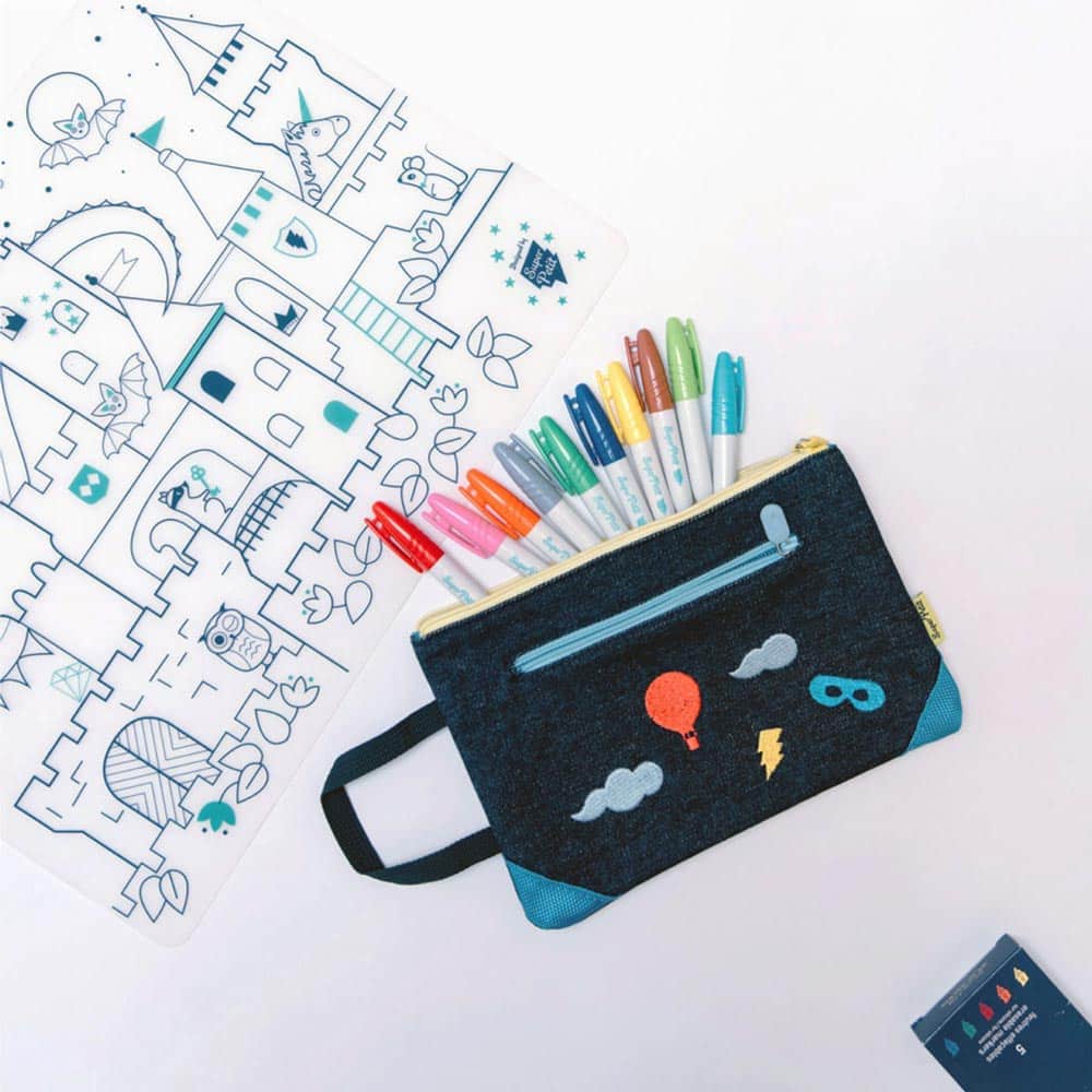 Tapete de Colorir Reutilizável Medieval Castle – SuperPetit | Lolla Kids