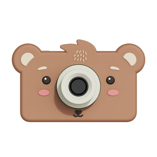 Câmara infantil Zoofamily Bear com capa de silicone antichoque e ecrã de 2 pol, cartão 32 GB incluído