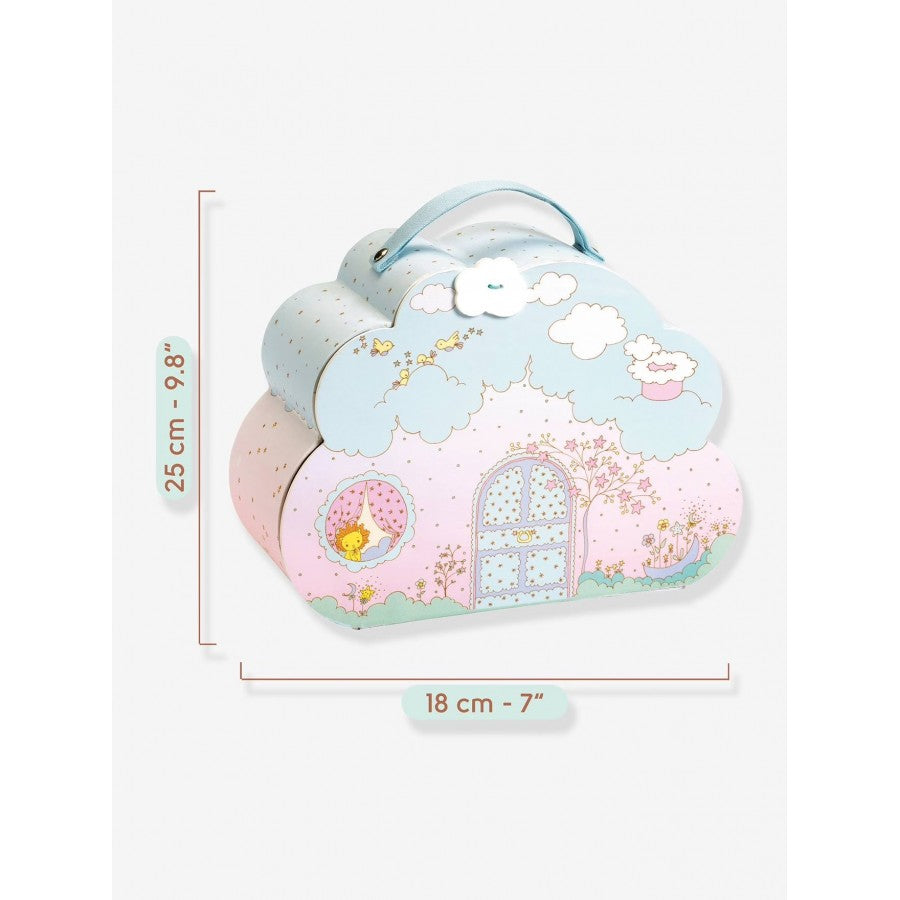 Djeco Tinyly Sunny &amp; Mia com Casa na Nuvem – Playset Portátil (4–9 anos)