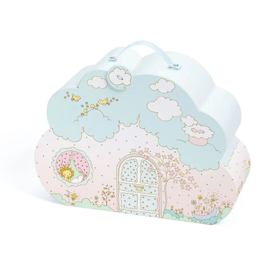 Djeco Tinyly Sunny &amp; Mia com Casa na Nuvem – Playset Portátil (4–9 anos)