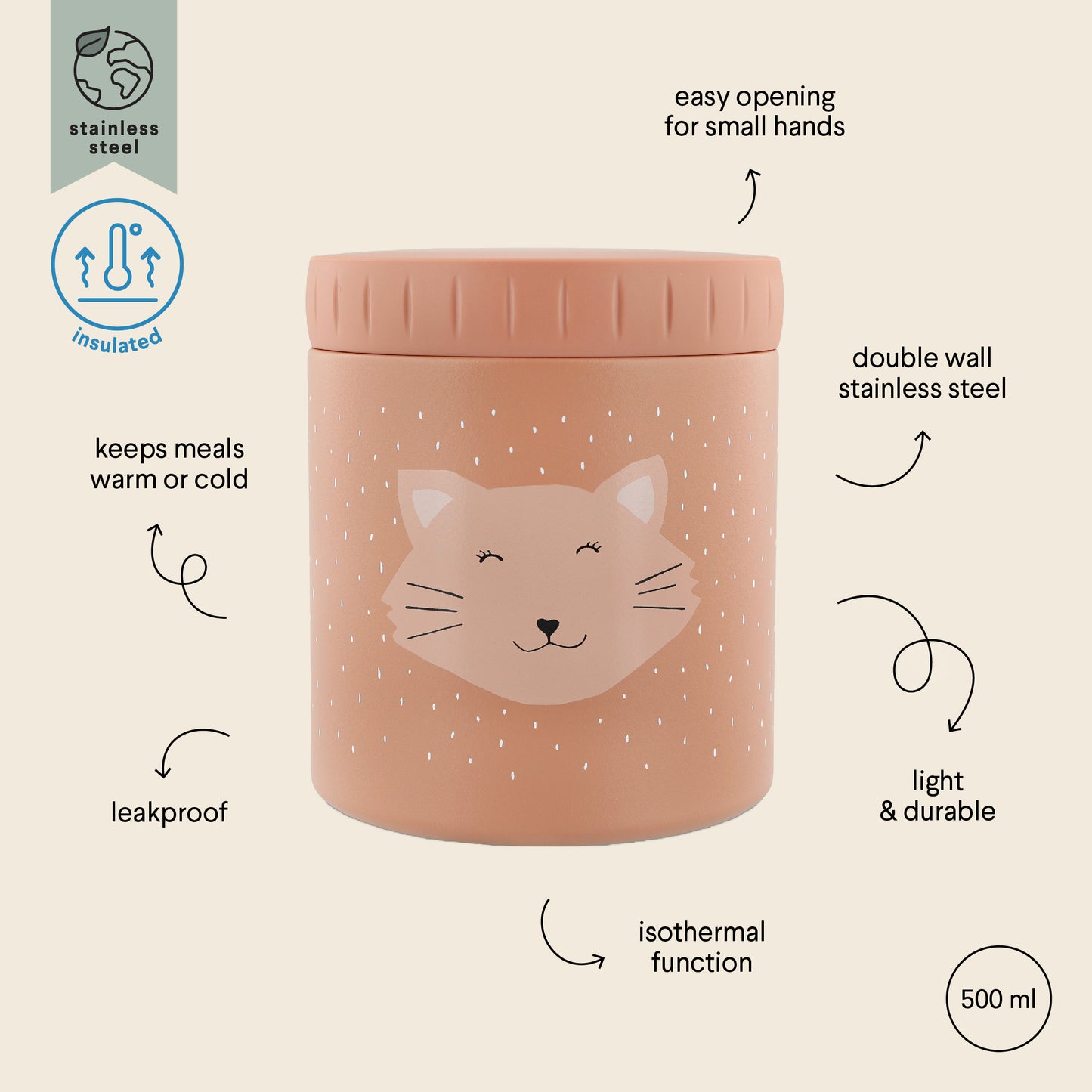 Termo para Alimentos 350ml Mrs Cat da Trixie baby