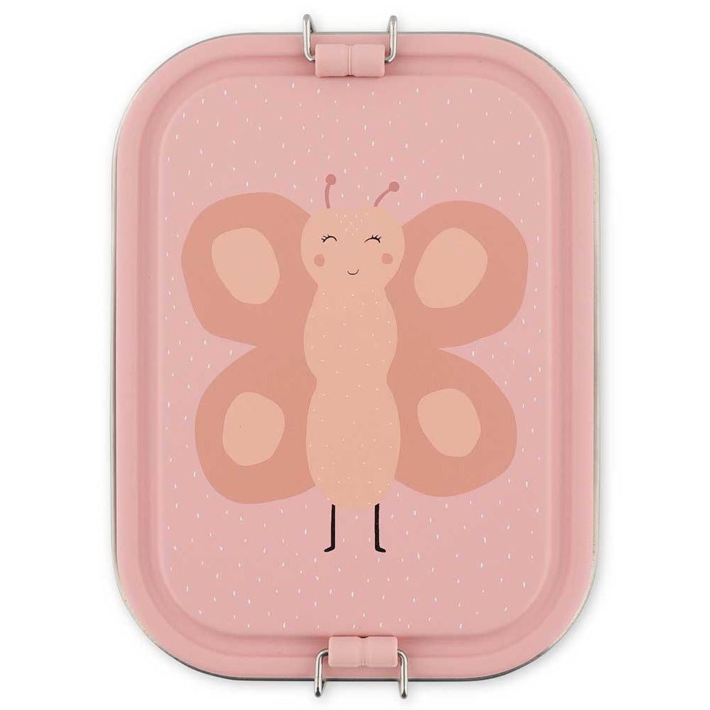 Lancheira metálica grande Trixie Mrs. Butterfly cor-de-rosa | trixie-lancheira-mrs-butterfly-lollakids