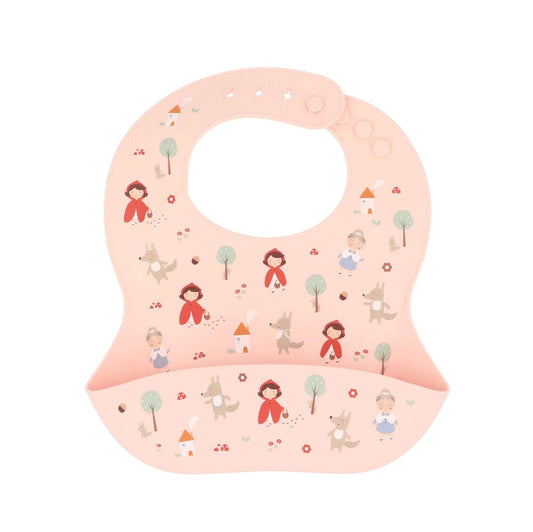 Babete de Silicone Antialérgico Tutete – Little Red | Lolla Kids
