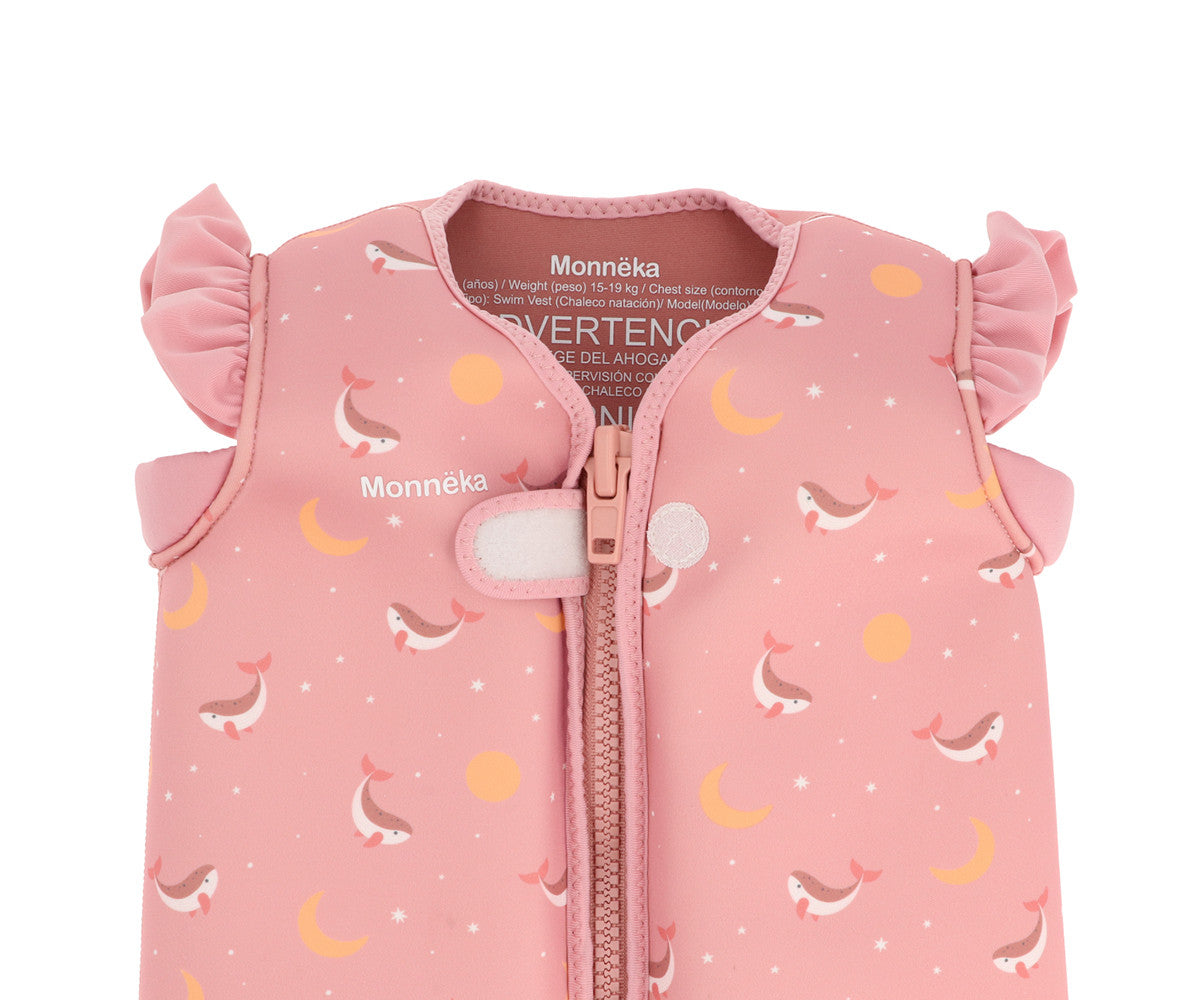 Colete flutuador Monneka Whale Pink criança