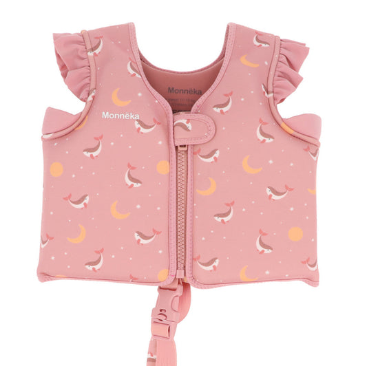 Colete flutuador Monneka Whale Pink criança