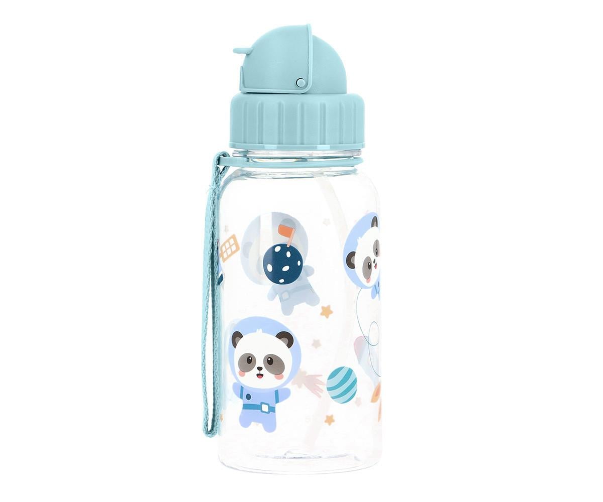 Garrafa infantil com palhinha Pandas in Space 500ml Tutete