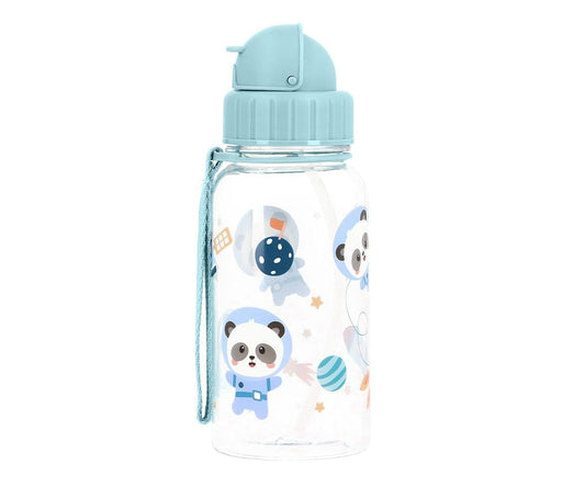 Garrafa infantil com palhinha Pandas in Space 500ml Tutete