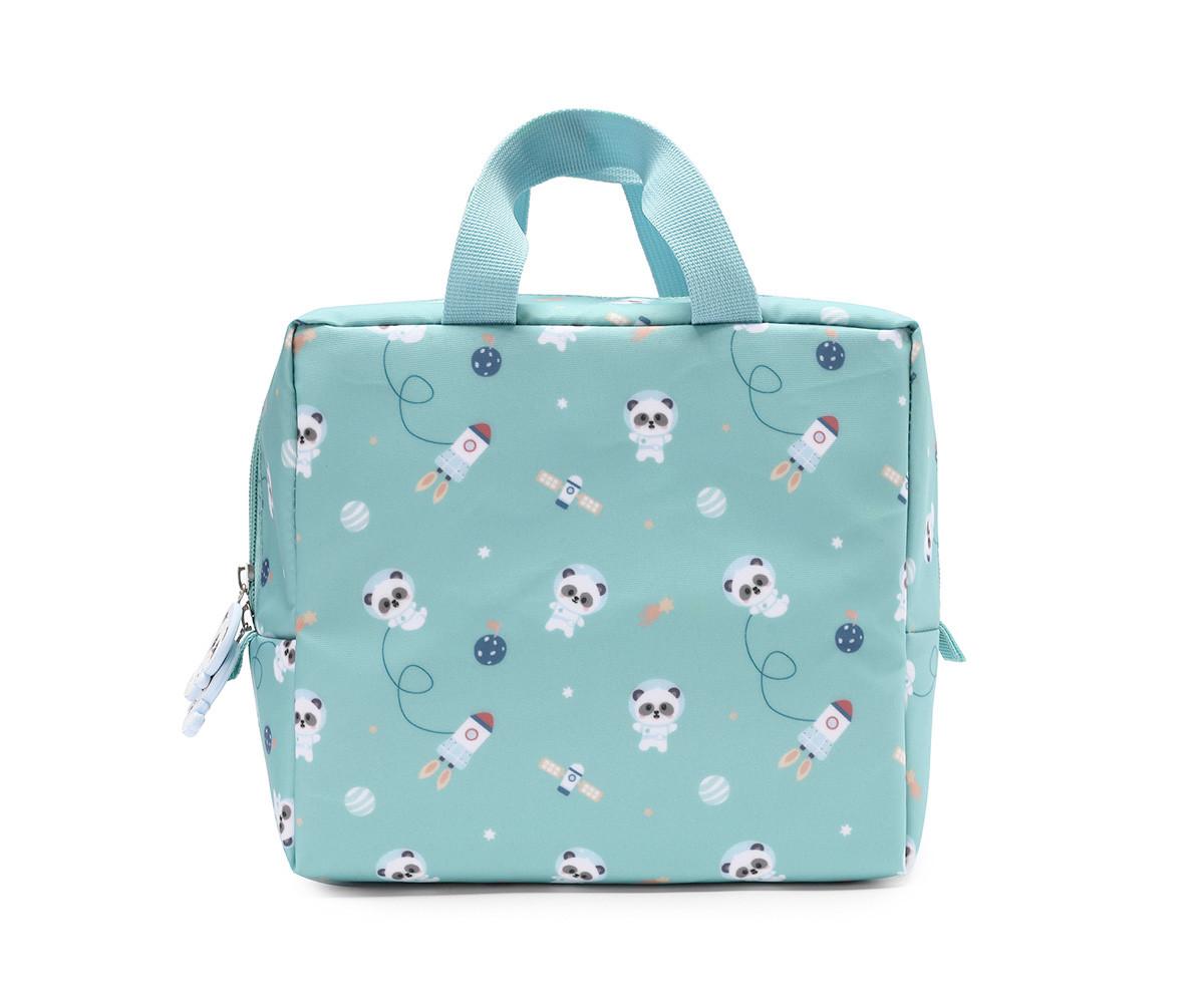 Bolsa térmica Pandas in Space Tutete - detalhe do material RPET