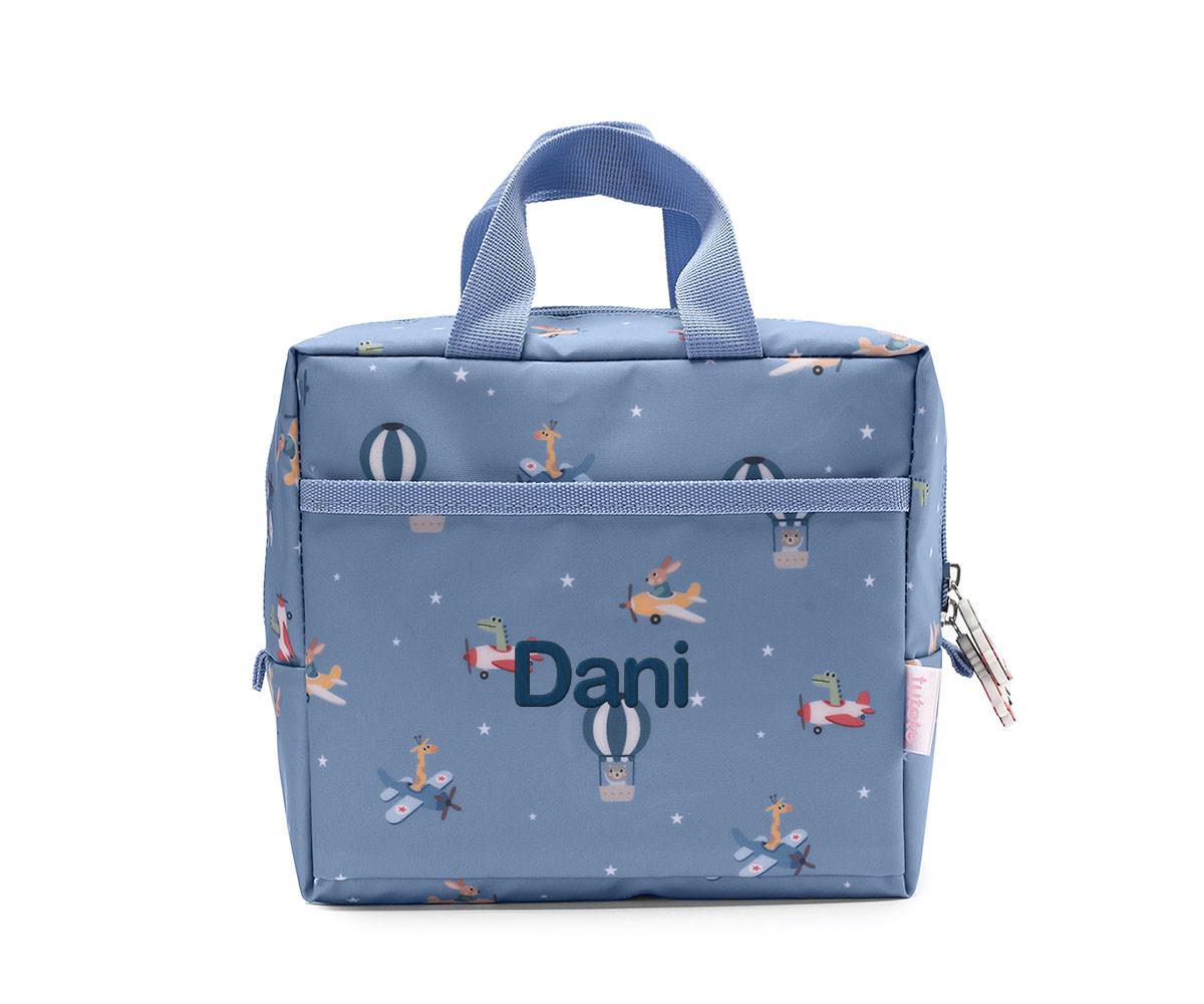 Bolsa térmica Planes Tutete - detalhe do estampado de aviões