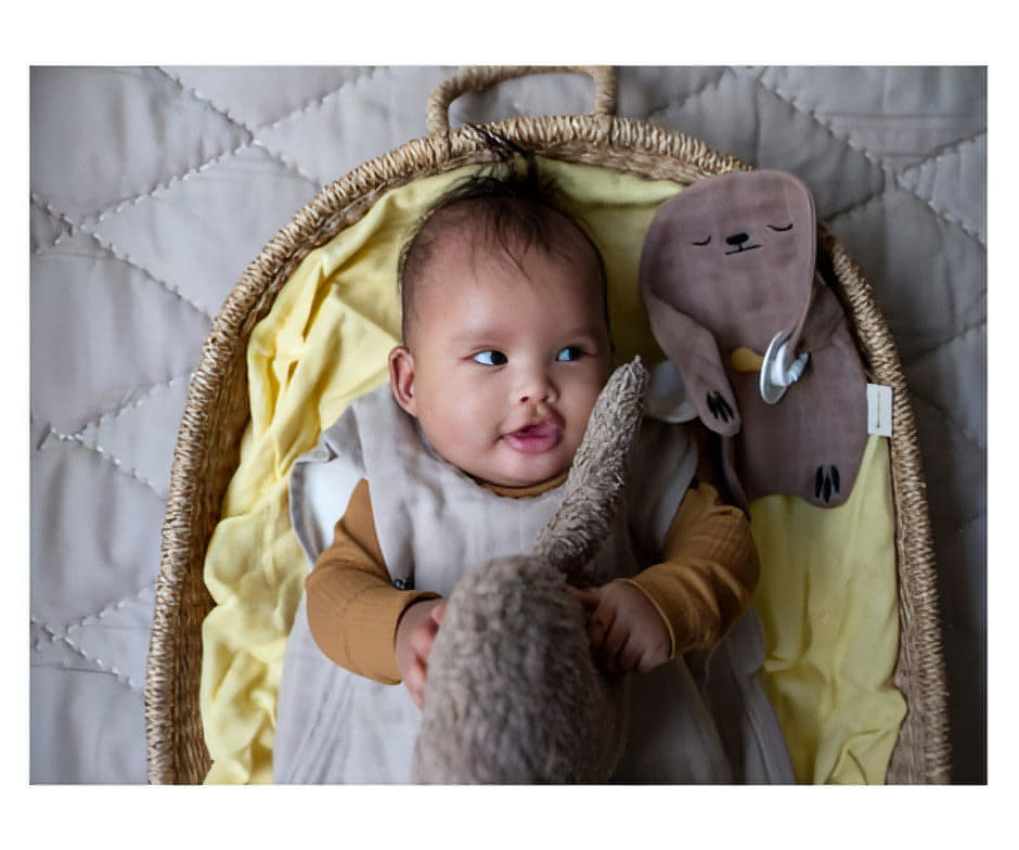 Doudou em musselina orgânica Preguiça Warm Grey
