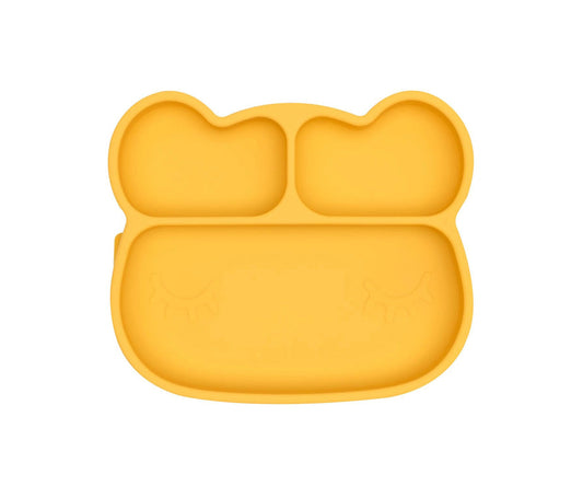 Prato em silicone urso amarelo