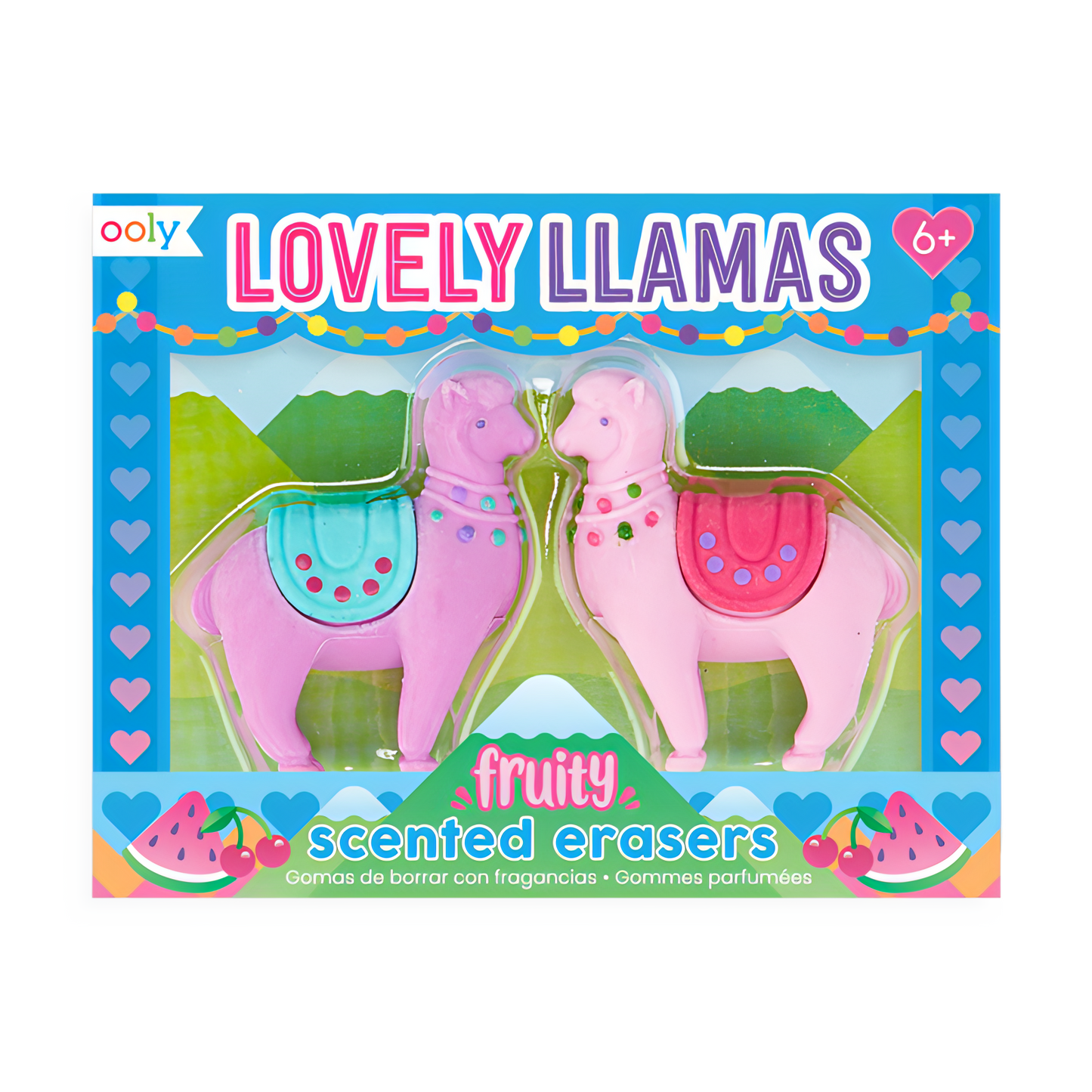 Conjunto de 2 borrachas perfumadas Lovely Lamas
